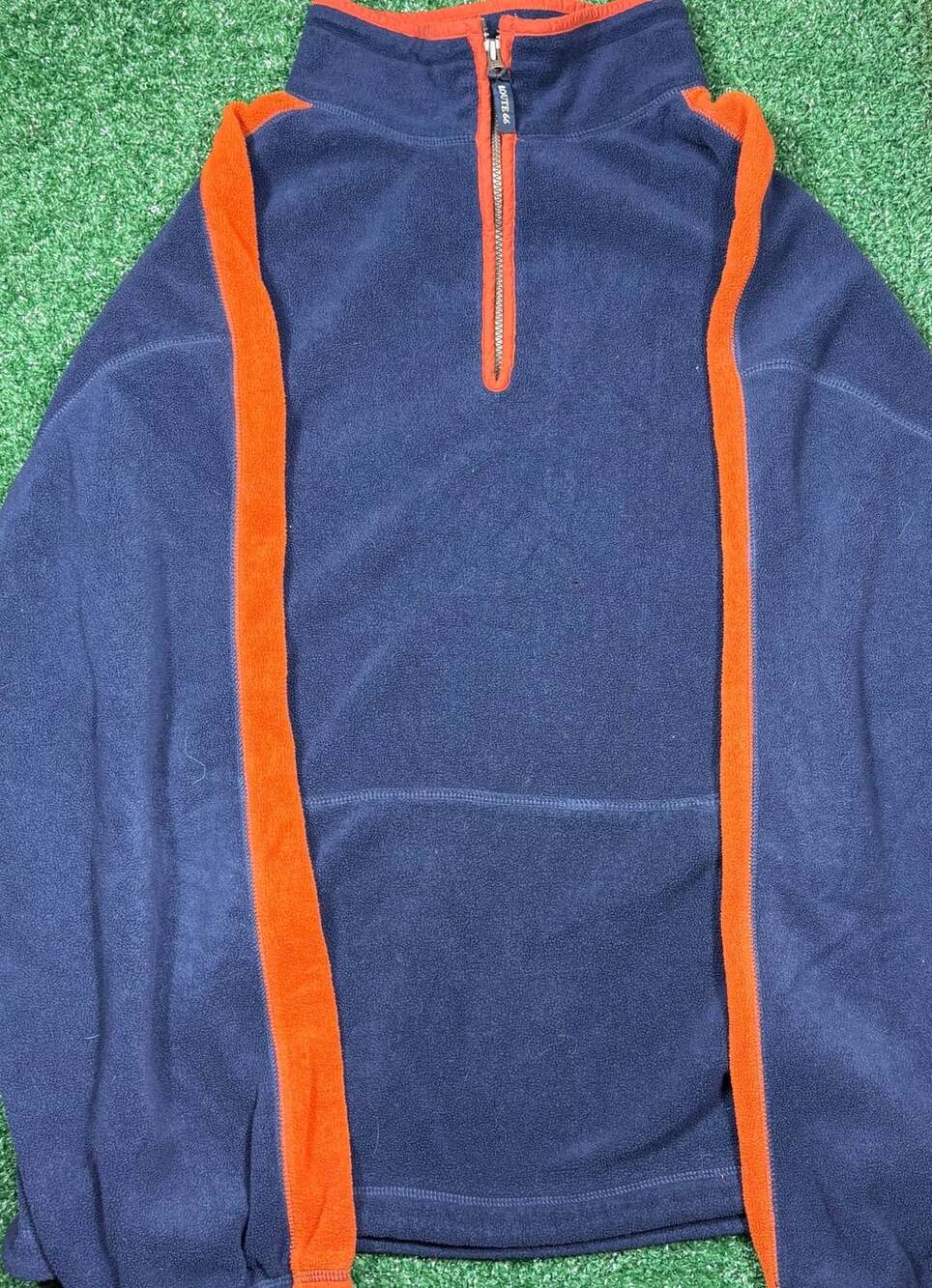 Route 66 1/4 Zip Fleece Pullover Size Extra Large Blue Orange